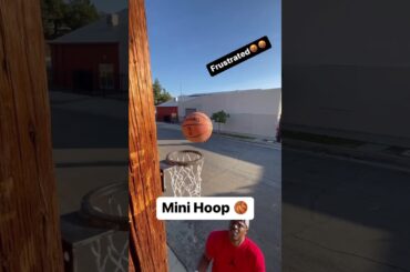 NO WAY ON THE MINI HOOP. 🏀👀 #shorts