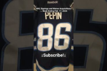 NHL Signings and Waiver Acquisitions for Week Ending February 17, 2024