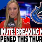 SAD NEWS FOR CANUCKS! NHL CONFIRM! UPDATE FROM FILIP HRONEK! VANCOUVER CANUCKS NEWS TODAY!