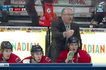Jean-Gabriel Pageau wrist shot goal 1-0 St. Louis Blues vs Ottawa Senators 12/16/13 NHL Hockey.