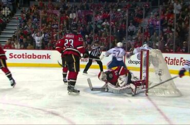 David Perron bad angle snipe snapshot 3-2 Edmonton Oilers vs Calgary Flames 11/16/13 NHL Hockey.