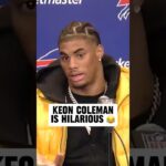 New Bills rookie WR Keon Coleman's first press conference is comedy 😂 (via @wkbwbuffalo)