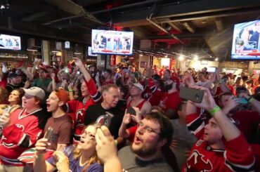 Devils fans in Newark react to the team picking Nico Hischier with the No. 1 pick of 2017 NHL Draft
