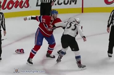 Cody McLeod vs Jarred Tinordi Oct 18, 2014