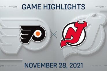 NHL Highlights | Flyers vs. Devils - Nov. 28, 2021