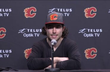 Dillon Dube talks Jacob Markstrom: "He Gives Us a Ton of Confidence. He's Won a Lot of Games For Us"