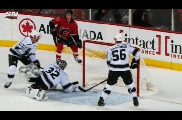 Kings' MacDermid can't handle puck, Flames' Jankowski scores 7th