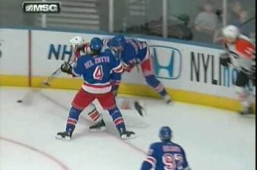 Michael del Zotto nails Ian Laperriere