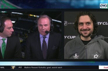 Mats Zuccarello scores a goal in Dallas Stars' Game 1 win over Nashville Predators