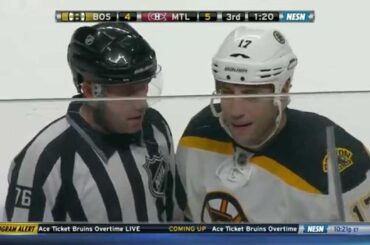 Milan Lucic taunts the Montreal crowd 10/17/14
