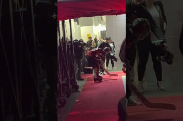 NJ Devils BEHIND THE SCENES Akira Schmid Before Game 7 vs. NY Rangers #shorts #shortsvideo #njdevils