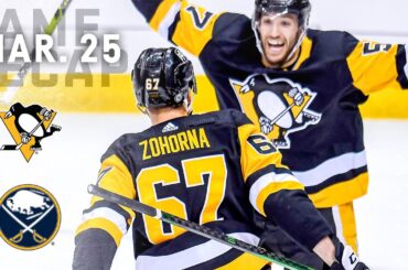 Game Recap: Penguins vs. Sabres (03.25.21) | Crosby's 1,300th Point and Zohorna's First Goal