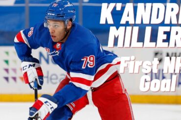 K'Andre Miller #79 (New York Rangers) first NHL goal Jan 26, 2021