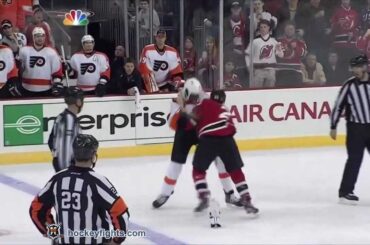 Wayne Simmonds vs David Clarkson Jan 22, 2013