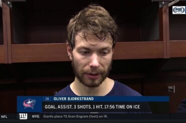 Oliver Bjorkstrand: Everybody tries to step up with injuries | BLUE JACKETS-RED WINGS POSTGAME