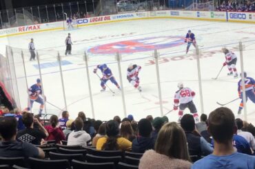 September 20 2018 Devils at Islanders Keifer Bellows Power Play Goal