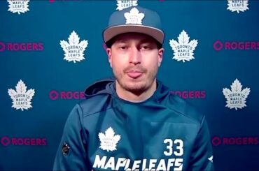 David Rittich Reacts to Playing His First Game With Maple Leafs Since Being Traded & Facing Flames