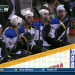 Vladimir Sobotka tossing Ryan Ellis St. Louis Blues vs Nashville Predators 10/26/13 NHL Hockey