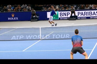 Novak Djokovic vs Thomas Berdych - Court level view