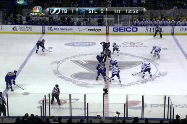 Alex Killorn wrist shot goal 1-0 Tampa Bay Lightning St. Louis Blues  3/4/14 NHL Hockey.