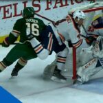 Scary Collision As Jason Zucker Launches Kris Russell Head-First Into Net
