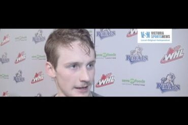 Dave Lowry and Matthew Phillips - Royals (3) Wheat Kings (4) post-game scrum