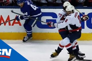 Alex Ovechkin Collides Head-to-Head With T.J. Oshie, Forcing Him To Concussion Protocol