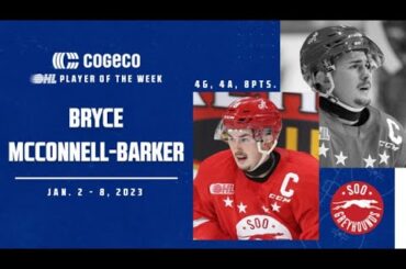 Greyhounds' Bryce McConnell-Barker named Cogeco OHL Player of the Week