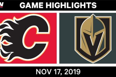 NHL Highlights | Flames vs Golden Knights - Nov. 17, 2019