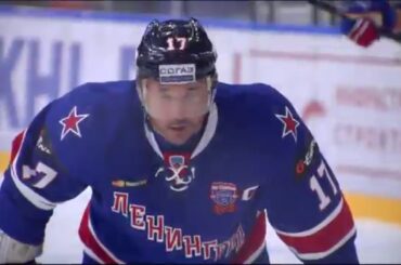 Kovalchuk hits goalie Sorokin in the head