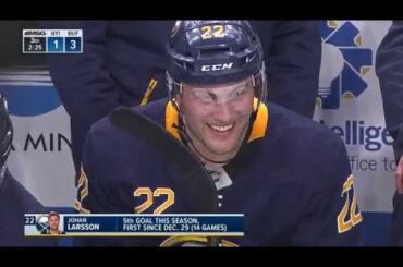 Johan Larsson Goal vs New York Islanders (2/12/2019)