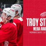 Troy Stecher | Detroit Red Wings Morning Skate | 3/17/22 VAN