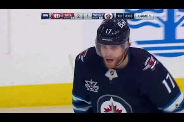 Adam Lowry 1-2 Goal Jets Vs Canadiens Game 1, 2021 Playoffs