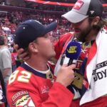 Stenlund intervjuas av vännen på isen efter segern i game 7: "Jag har lyft den brorsan"