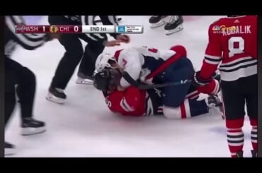 Radko Gudas and Conner Murphy scrap after hit to oveckin