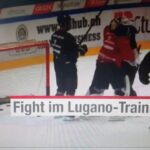 HCL hockey fight Sannitz vs Merzlikins