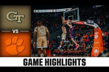 Georgia Tech vs. Clemson Men's Basketball Highlights (2022-23)