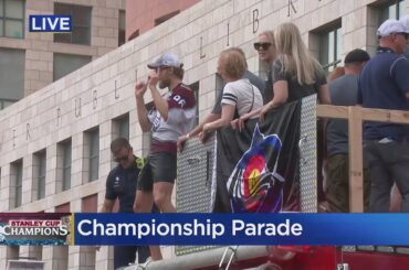 Mikko Rantanen Celebrates During Avalanche Parade