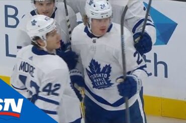 Maple Leafs’ Kasperi Kapanen Buries One-timer Past Bruins’ Tuukka Rask