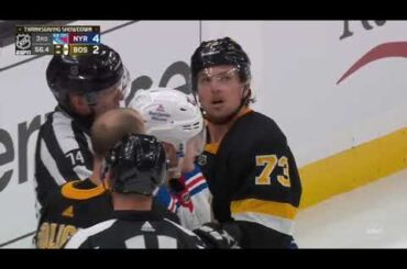 Boston Charlie McAvoy Tripping Penalty Against Rangers Kevin Rooney