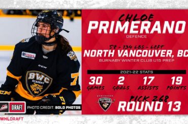 WHL Prospects Draft Highlight Reel - Chloe Primerano