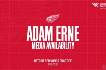 Adam Erne | Detroit Red Wings Practice | 11/26/21
