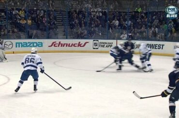 Jaden Schwartz glorious on his knees wrister OT goal 2-1 TB Lightning vs St. Louis Blues Feb 3 2015