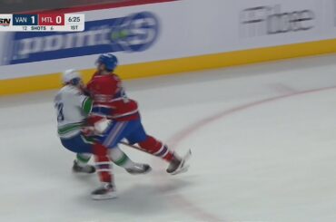 Jeff Petry Knocks Bo Horvat Off Puck