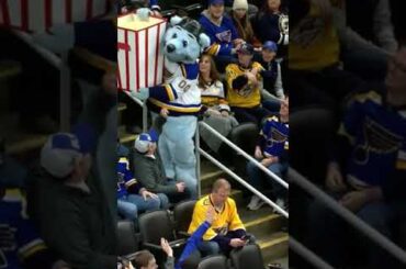Louie dumps popcorn on Predators fan