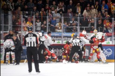 Massenschlägerei zwischen dem EHC Biel und Lugano