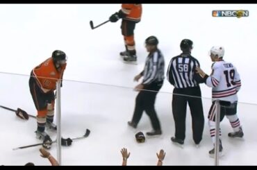 Jonathan Toews and Ryan Kesler Almost Fight