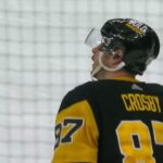 Pyotr Kochetkov stops Crosby's one timer shot vs Penguins (26 mar 2024)