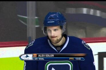 Canucks Vs Oilers - Alexander Edler 6-1 Goal - 01.07.11 - HD