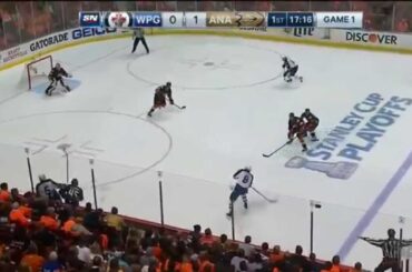 Adam Lowry 1-1 Goal | Jets @ Ducks | SCQF Round 1 Game 1 | April 16, 2015